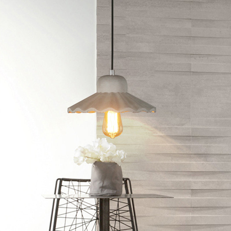 Geschulpte cement hanger verlichting industrieel 1 lamp restaurant plafondlamp in grijs