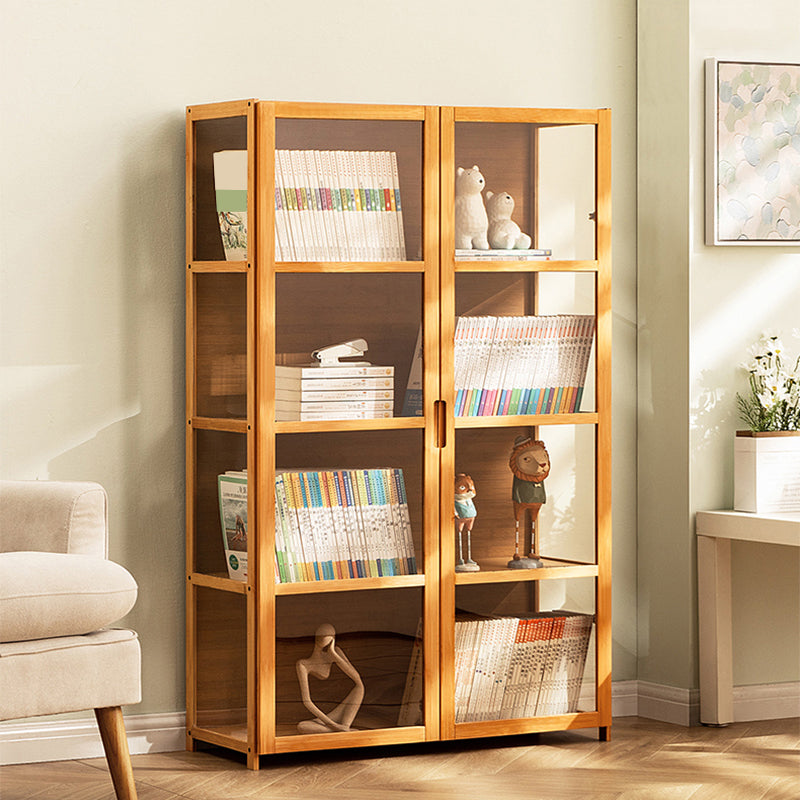 Modern Natural Cabinet, Rectangle Standard Accent Cabinet with Shelves