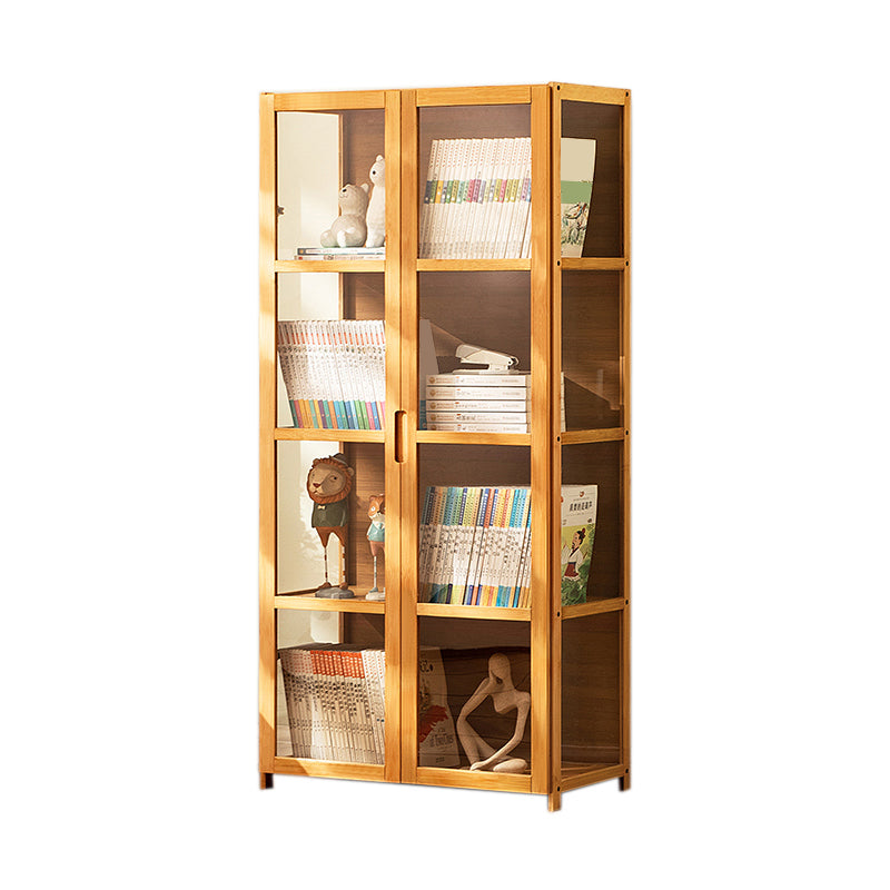 Modern Natural Cabinet, Rectangle Standard Accent Cabinet with Shelves