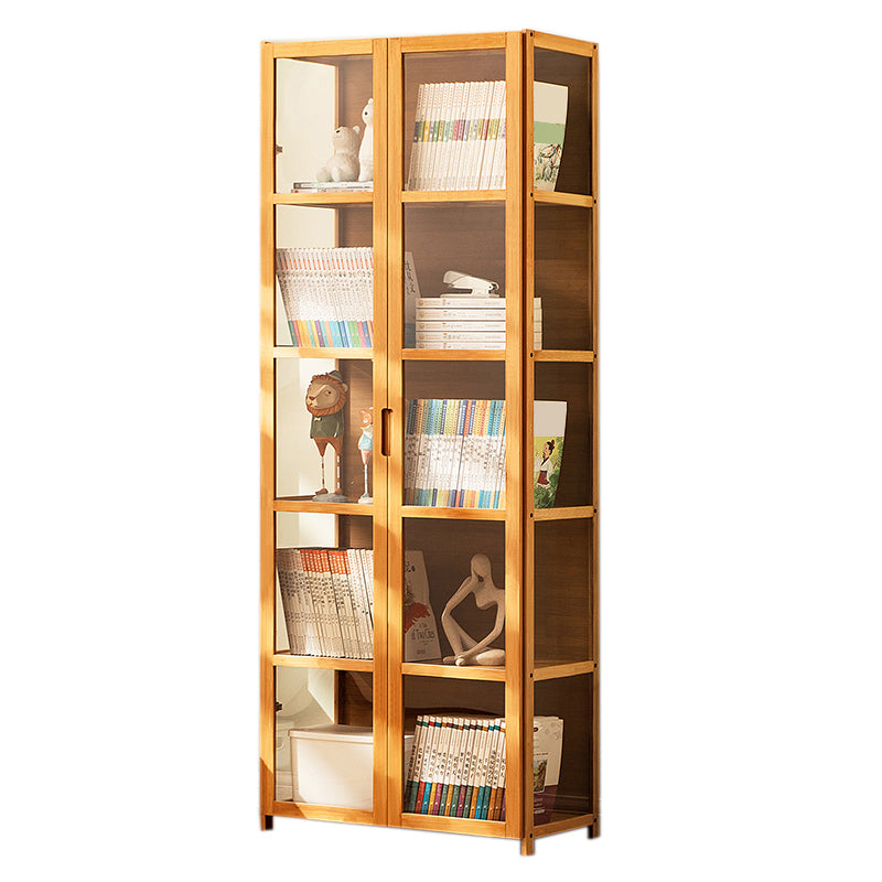 Modern Natural Cabinet, Rectangle Standard Accent Cabinet with Shelves