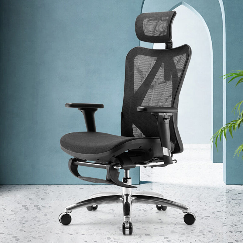 Contemporary Arms Included Task Chair Height Adjustable Desk Chair for Office