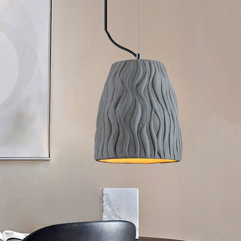 Grijze koepel plafondlicht vintage cement 1 kop koffiehuis hangende lamp armatuur, 6 "/10" breed