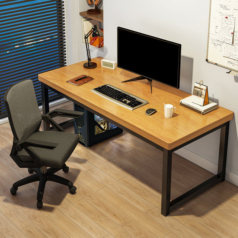 Rectangular Shaped Office Desk Reversible in Natural Writing Desk for Office