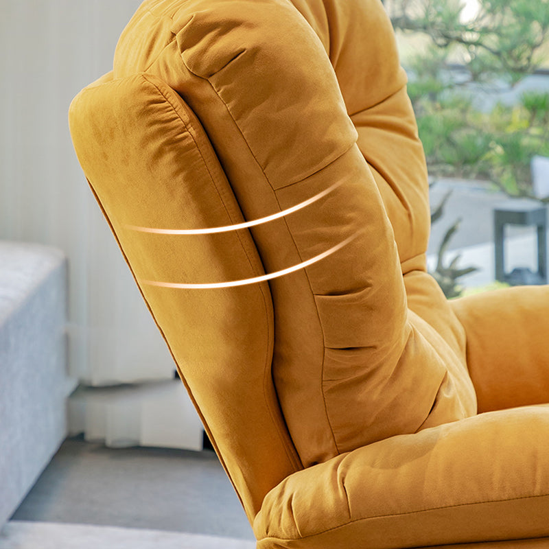 Contemporary Microsuede Recliners with Tufted Back and Independent Foot