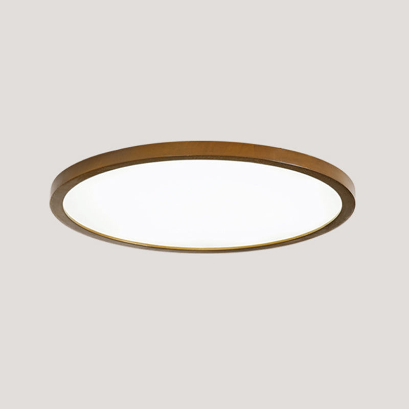 LED Ceiling Light Wooden Ceiling Mount Light with Acrylic Shade for Bedroom