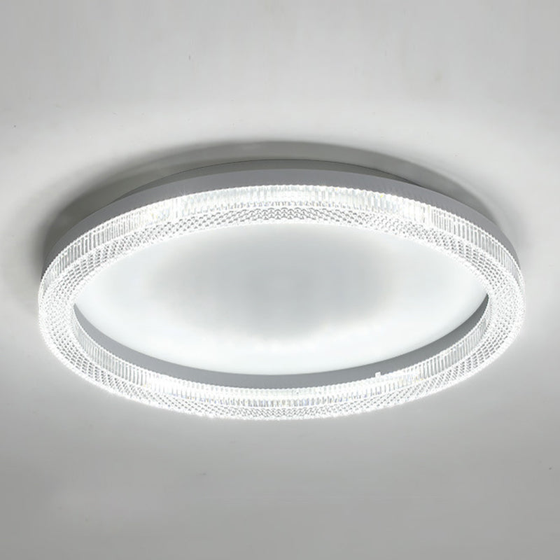 Single White/Golden Flush Mount Lighting Round Ceiling Light for Bedroom