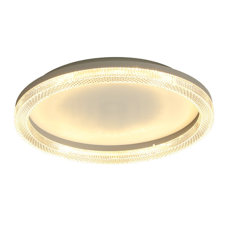 Single White/Golden Flush Mount Lighting Round Ceiling Light for Bedroom