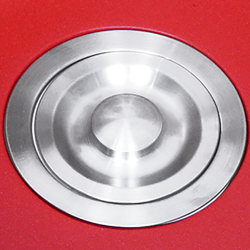 Quartz Kitchen Sink Single Bowl Red Round Kitchen Sink with Drain Assembly