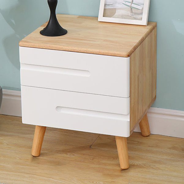 Modern Kids Bedside Table Flat Top Kids Nightstand with Drawers