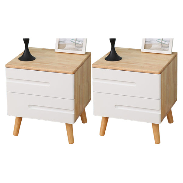 Modern Kids Bedside Table Flat Top Kids Nightstand with Drawers