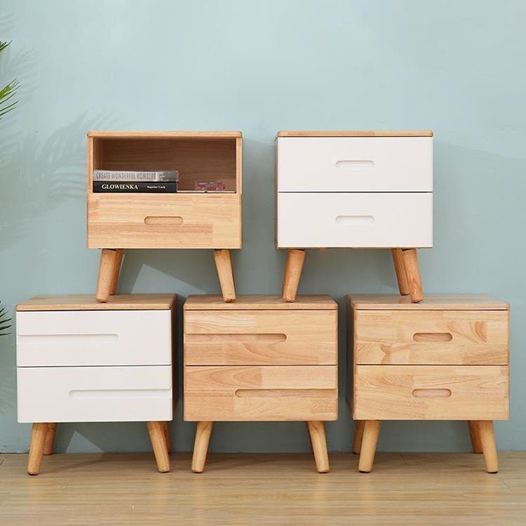 Modern Kids Bedside Table Flat Top Kids Nightstand with Drawers