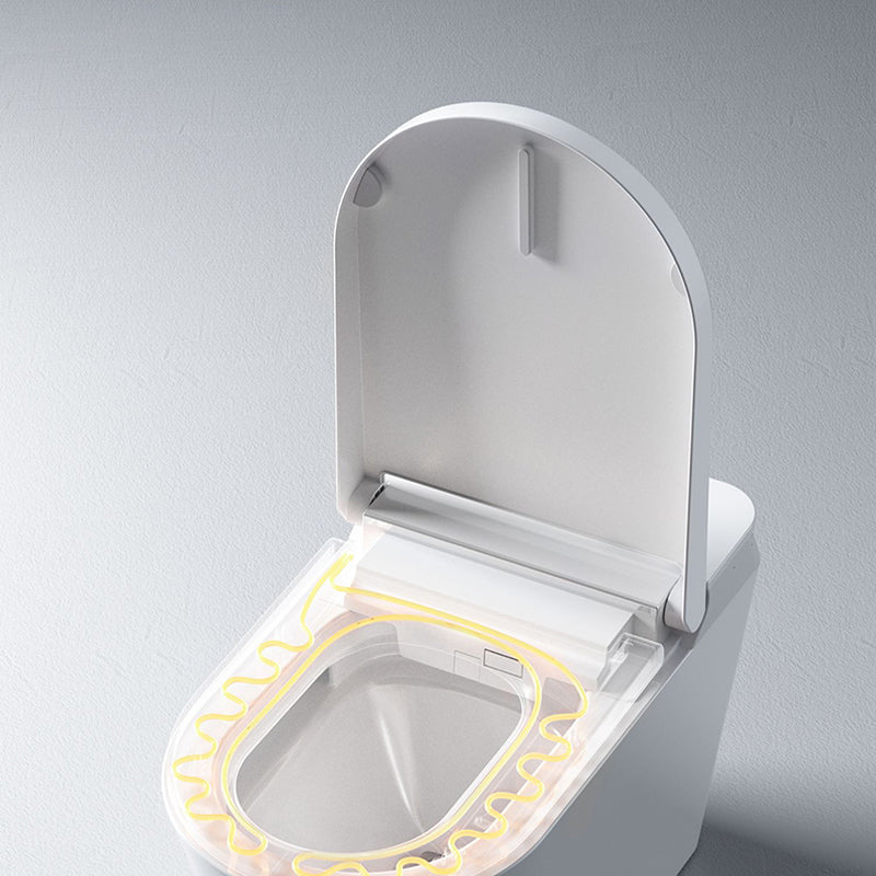 Contemporary Elongated Toilet Seat Bidet White Heated Seat Bidet Seat