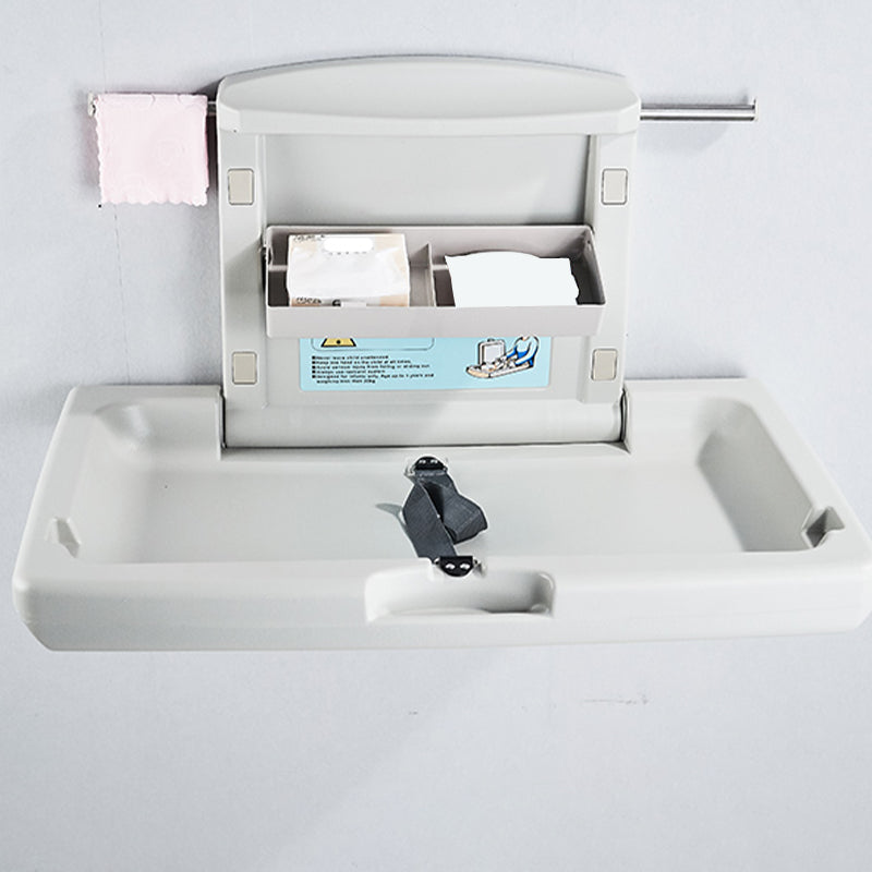 Modern Baby Changing Table with Storage, Folding Changing Table in Matte Finish