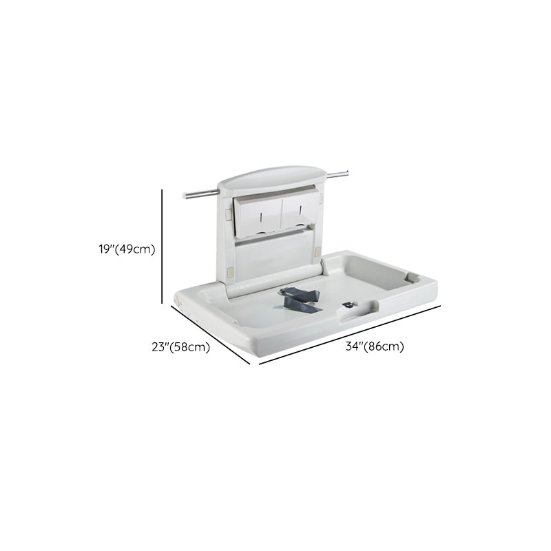 Modern Baby Changing Table with Storage, Folding Changing Table in Matte Finish