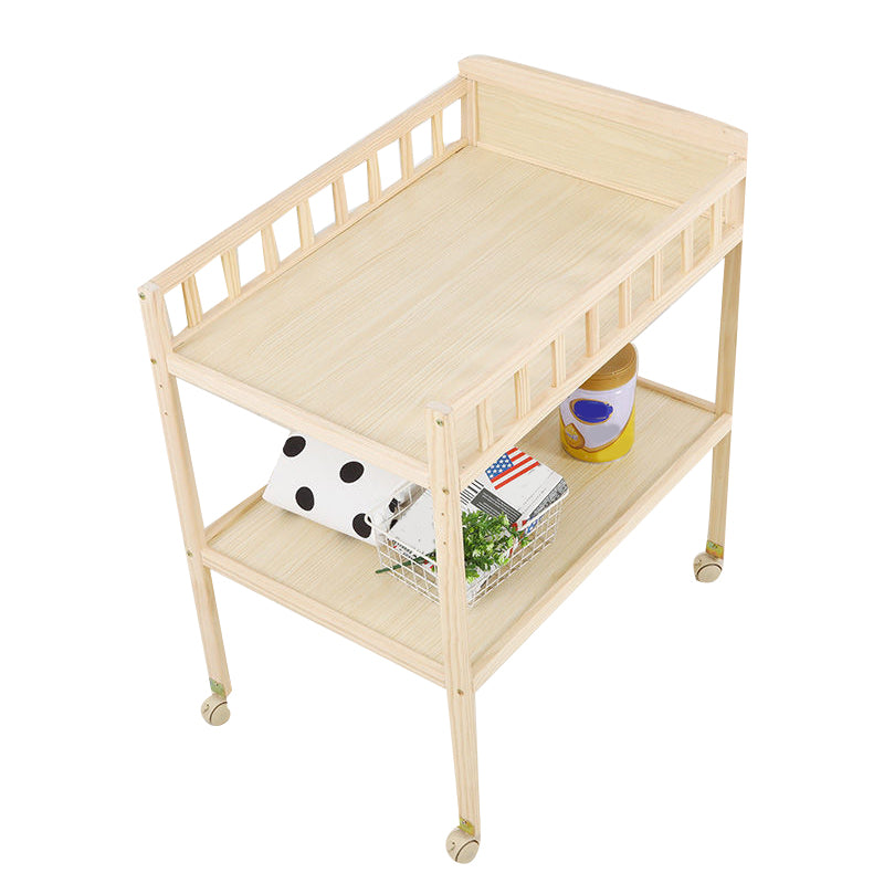 Wooden Baby Changing Table Modern Changing Table with Shelf and Changing Pad