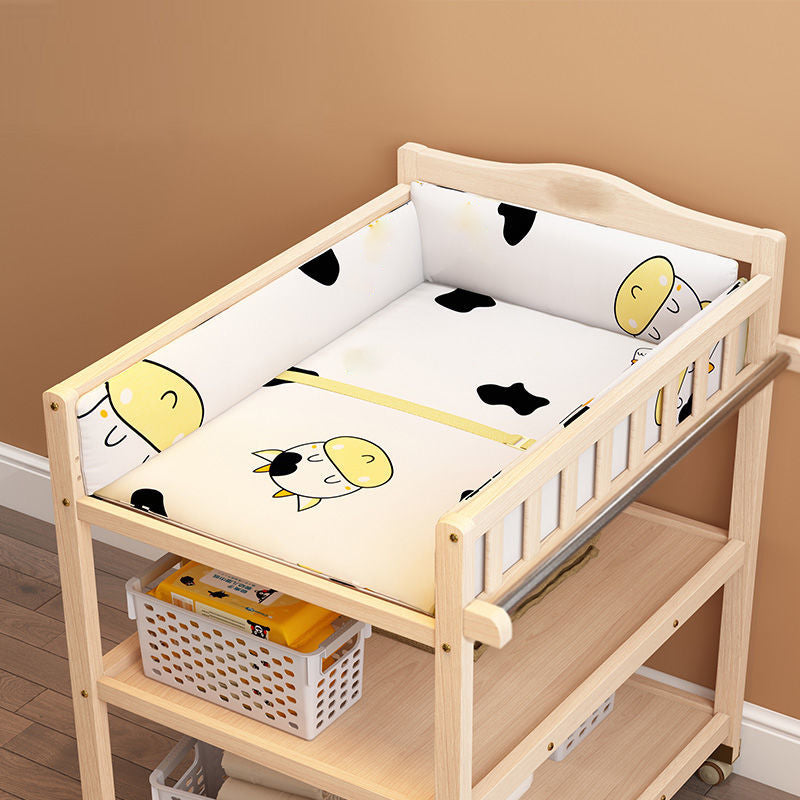 Wooden Baby Changing Table Modern Changing Table with Shelf and Changing Pad