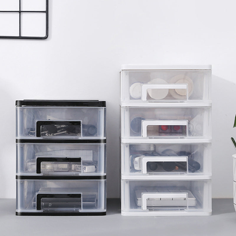 Contemporary Plastic Cabinet Vertical File Cabinet with Drawers for Office