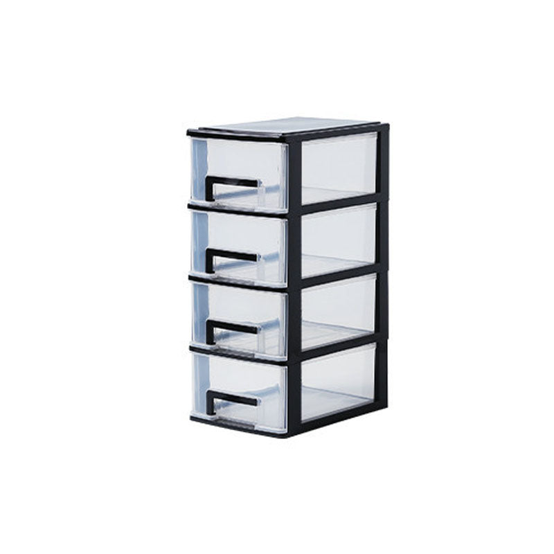 Contemporary Plastic Cabinet Vertical File Cabinet with Drawers for Office