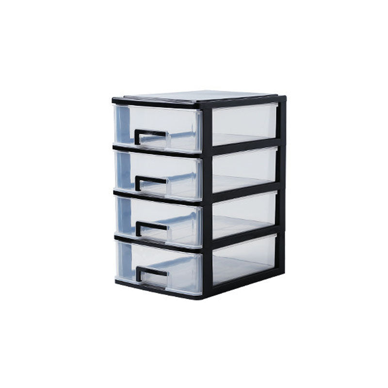 Contemporary Plastic Cabinet Vertical File Cabinet with Drawers for Office