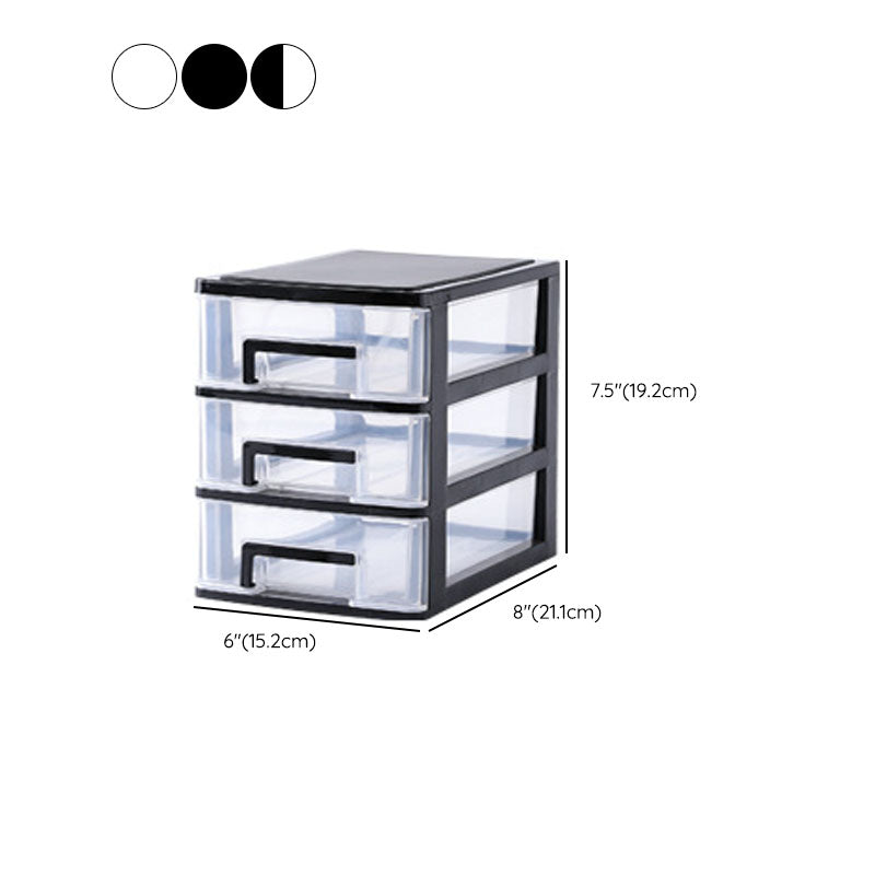 Contemporary Plastic Cabinet Vertical File Cabinet with Drawers for Office