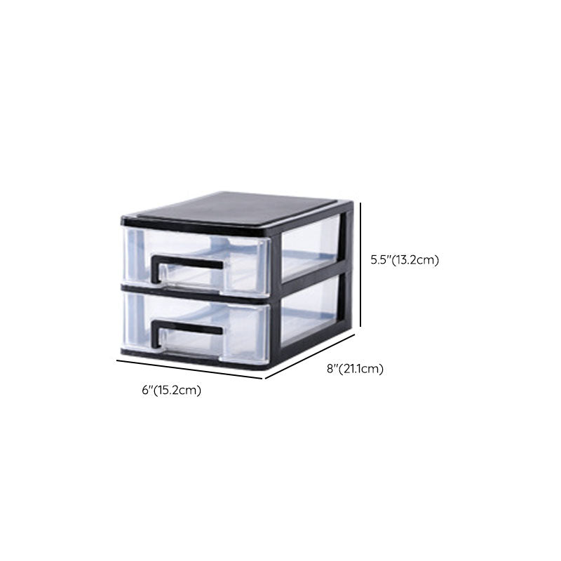 Contemporary Plastic Cabinet Vertical File Cabinet with Drawers for Office