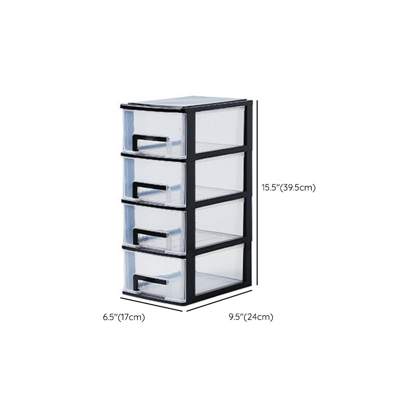 Contemporary Plastic Cabinet Vertical File Cabinet with Drawers for Office