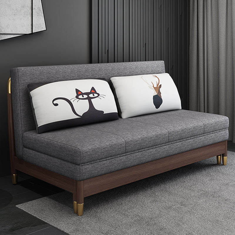 Cotton Blend Convertible Sofas Glam Sleeper Sofa with Storage