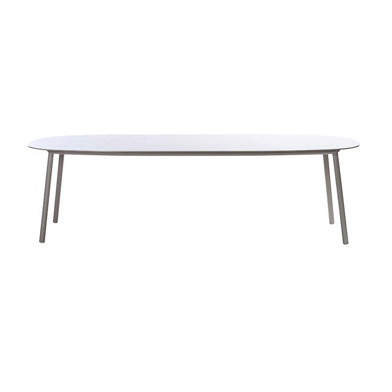 Modern Outdoor Dining Table UV Resistant Patio Table with Metal Frame