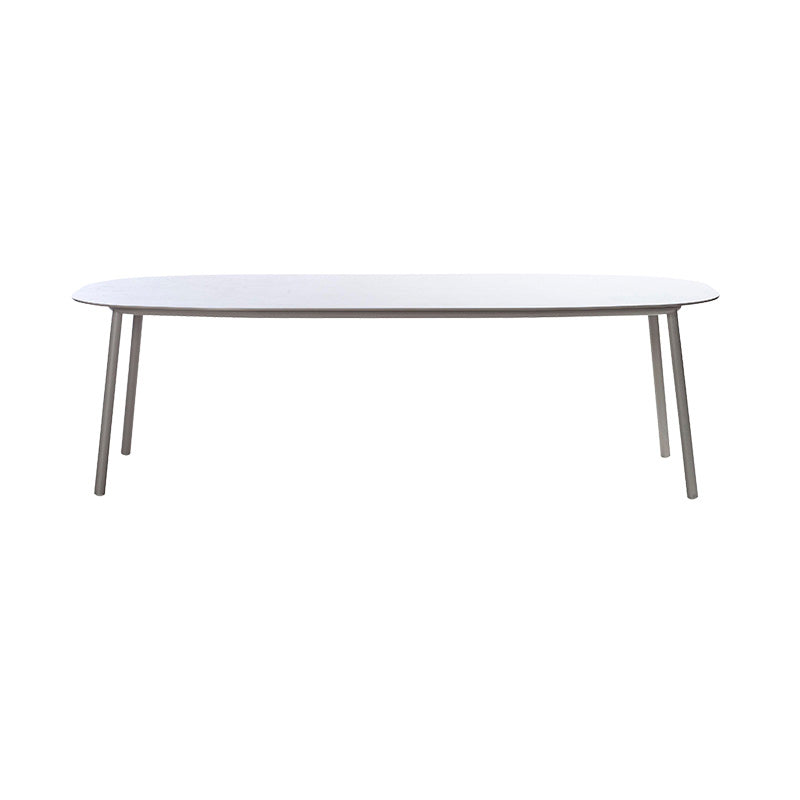 Modern Outdoor Dining Table UV Resistant Patio Table with Metal Frame