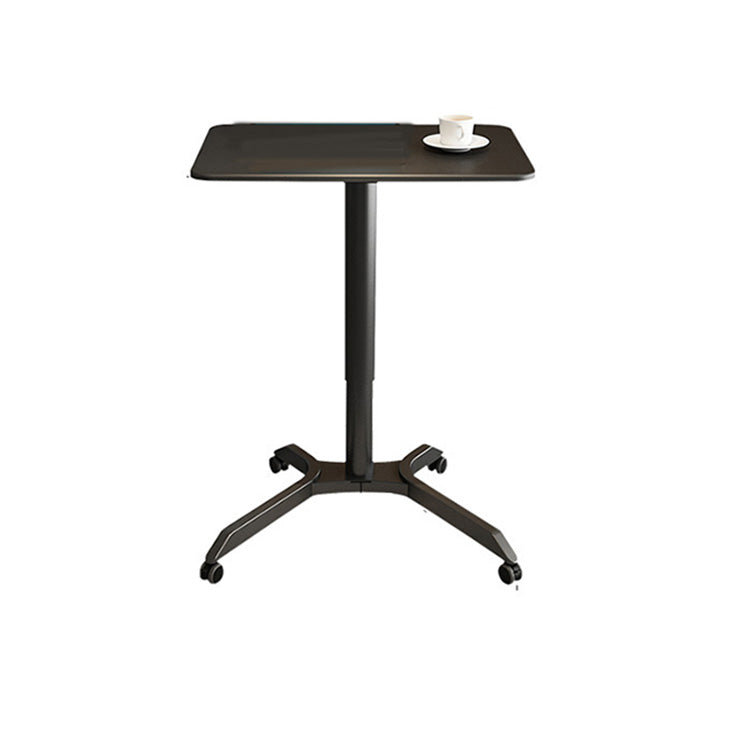 Contemporary Wooden Study Desk Multifunctional Lifting Desk in Metal Base