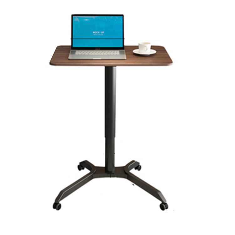 Contemporary Wooden Study Desk Multifunctional Lifting Desk in Metal Base