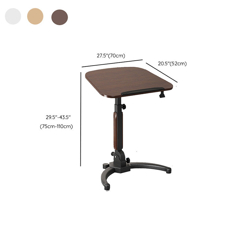 Contemporary Wooden Study Desk Multifunctional Lifting Desk in Metal Base