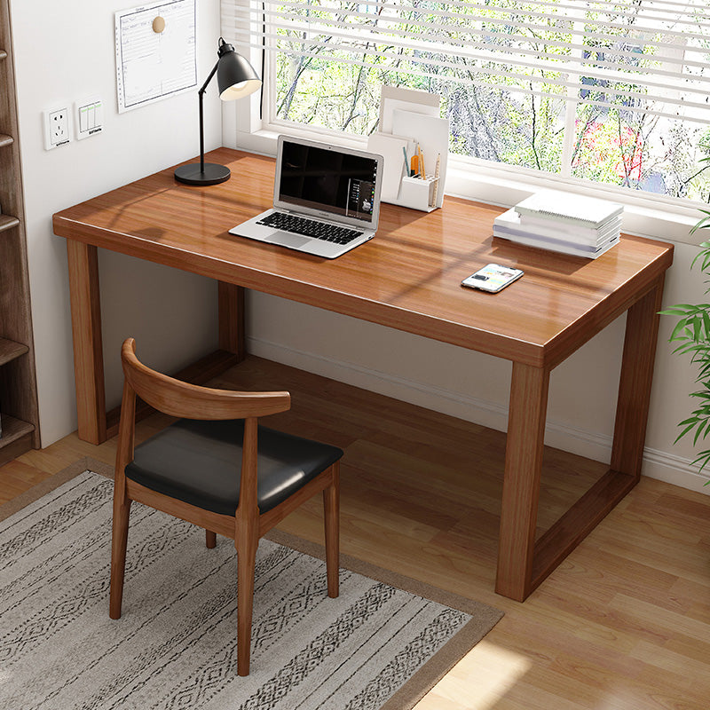 Contemporary Writing Desk in Rubber Wood with Rectangle Top Desk