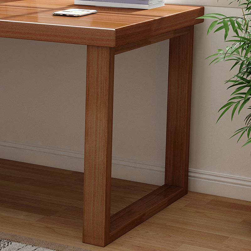 Contemporary Writing Desk in Rubber Wood with Rectangle Top Desk