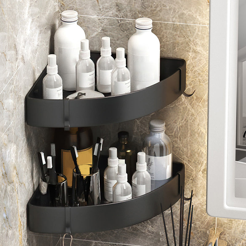 Black/White Bathroom Set Modern 1/2/3 - Piece Anti-rust Bath Shelf