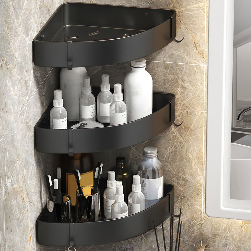 Black/White Bathroom Set Modern 1/2/3 - Piece Anti-rust Bath Shelf