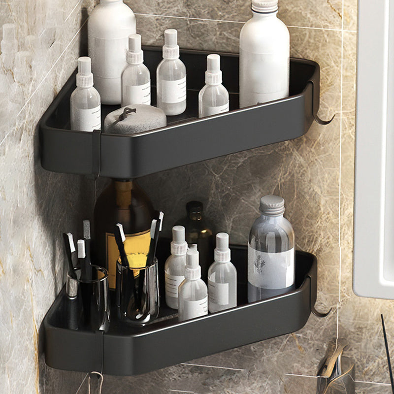 Black/White Bathroom Set Modern 1/2/3 - Piece Anti-rust Bath Shelf