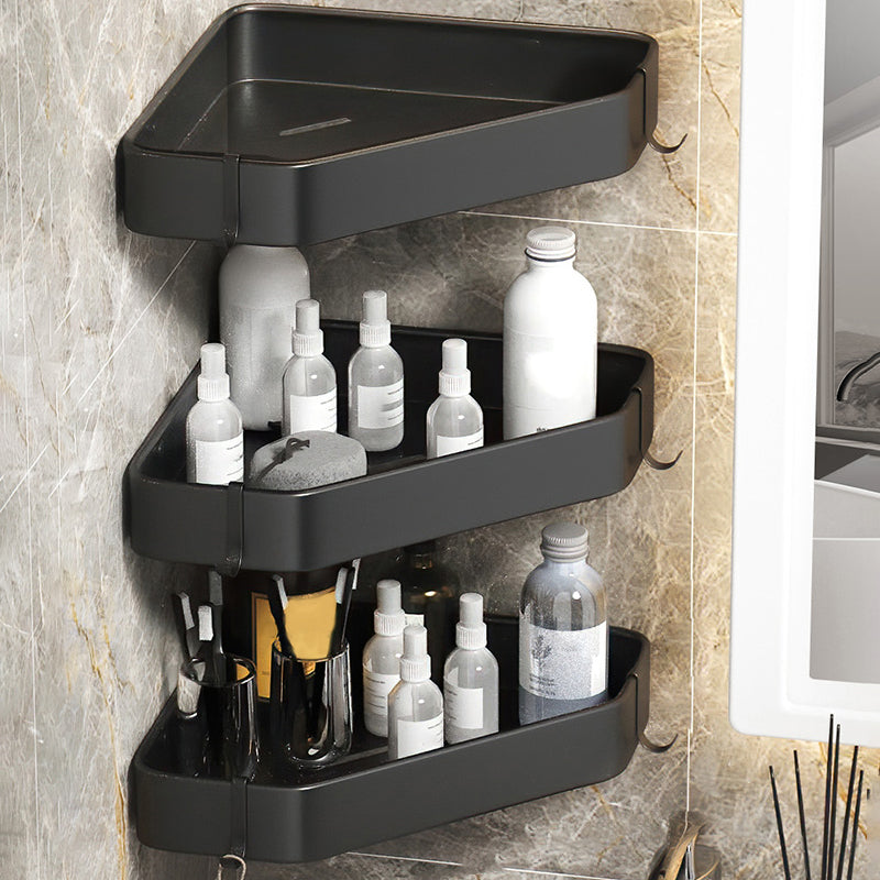 Black/White Bathroom Set Modern 1/2/3 - Piece Anti-rust Bath Shelf