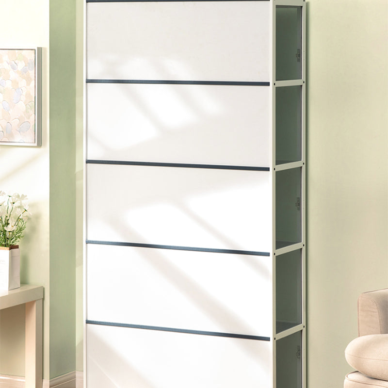 White Lacquered Modern Storage Cabinet,Rectangle Standard Cabinet