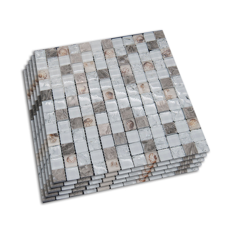 Grid Floor and Wall Tile Contemporary Glass Floor and Wall Tile