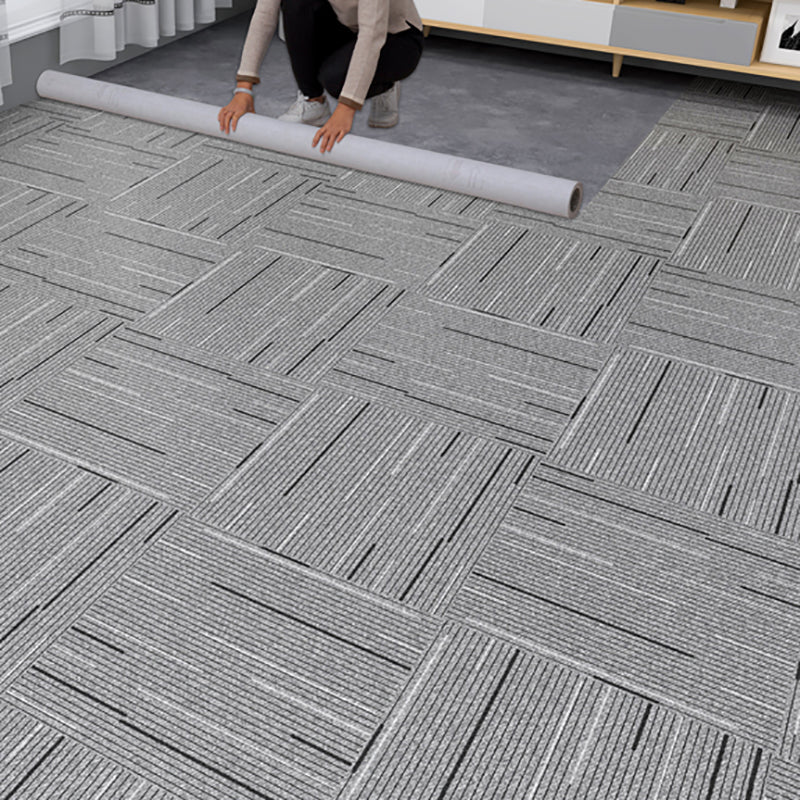 Scratch Resistant Plastic floor Rectangular Fabric Look Square Edge Floor