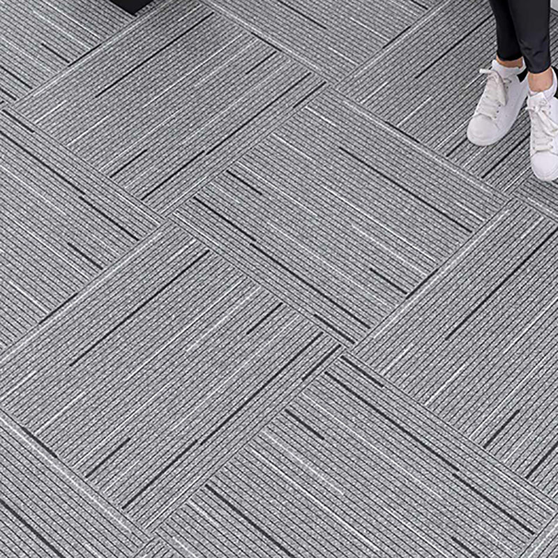 Scratch Resistant Plastic floor Rectangular Fabric Look Square Edge Floor