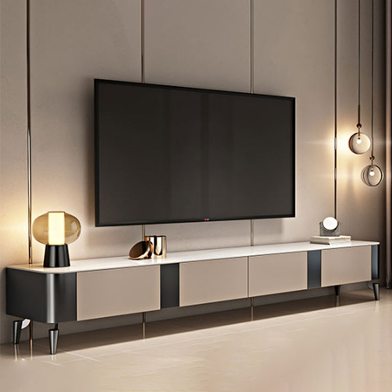 Contemporary TV Stand Console Stone TV Media Console with Drawers