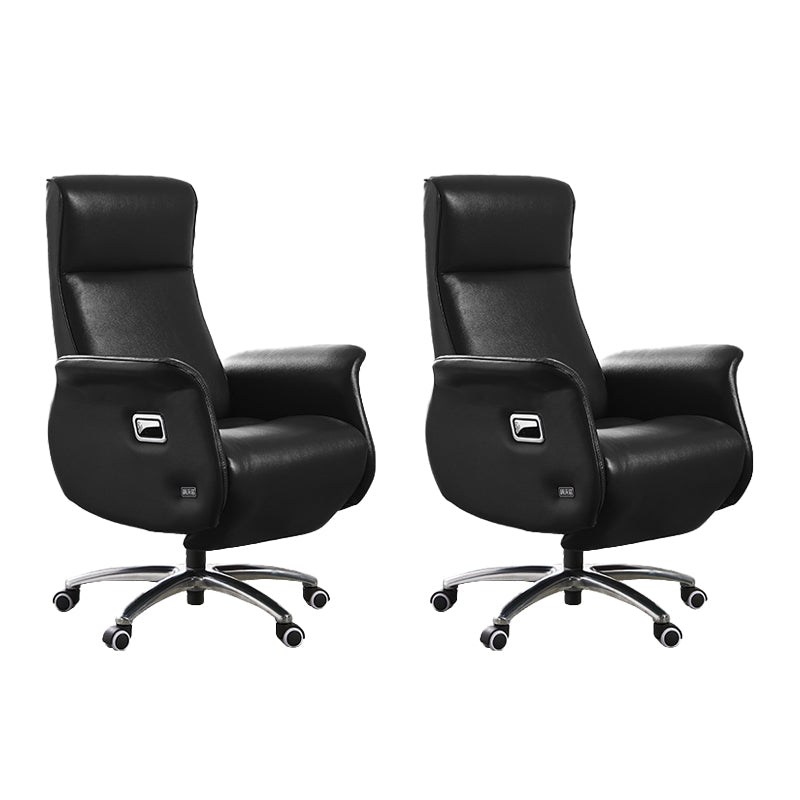 Modern Armless Executive Chair Leather Managers Chair for Office