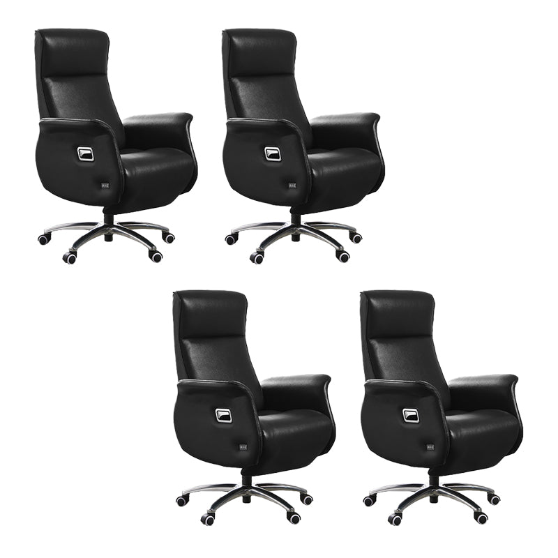 Modern Armless Executive Chair Leather Managers Chair for Office