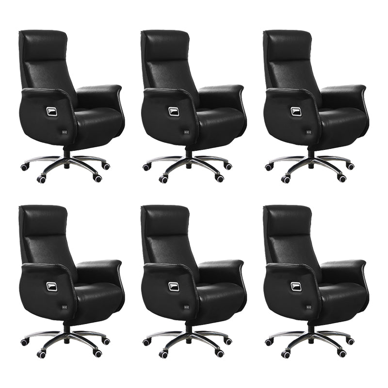 Modern Armless Executive Chair Leather Managers Chair for Office