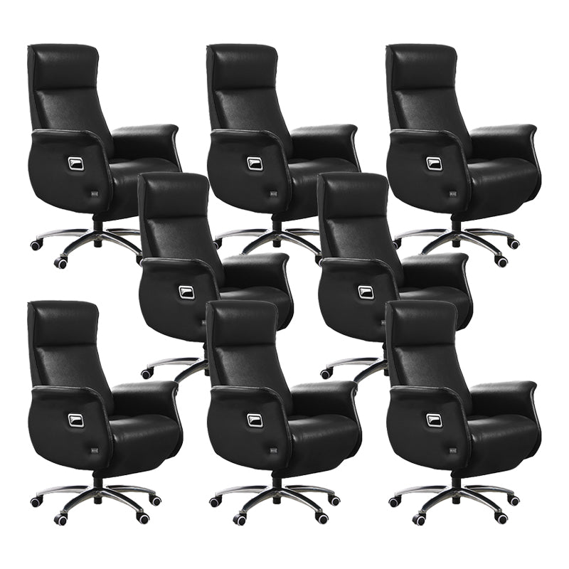 Modern Armless Executive Chair Leather Managers Chair for Office