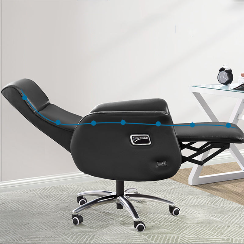 Modern Armless Executive Chair Leather Managers Chair for Office