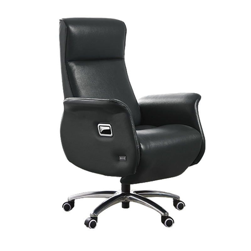 Modern Armless Executive Chair Leather Managers Chair for Office