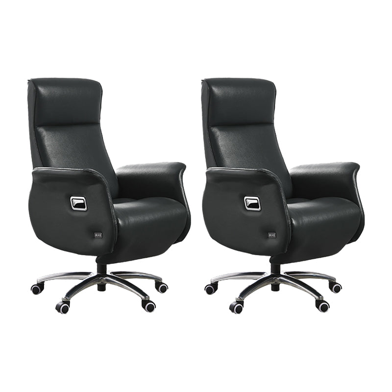 Modern Armless Executive Chair Leather Managers Chair for Office